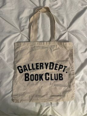 Gallery Dept Natural Canvas Tote with Black 'GalleryDept Book Club' Print